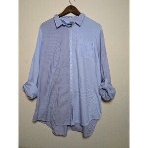 Tommy Hilfiger Striped Button Down Shirt Size XXL Coastal Nautical Prep